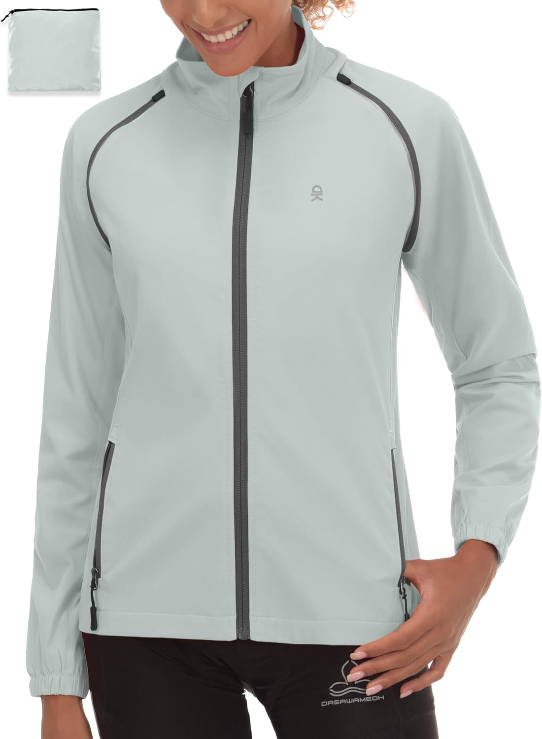 Little Donkey Andy Women's Lightweight Waterproof Cycling Jacket with Removable Sleeves for Biking Running Golf - Image 2