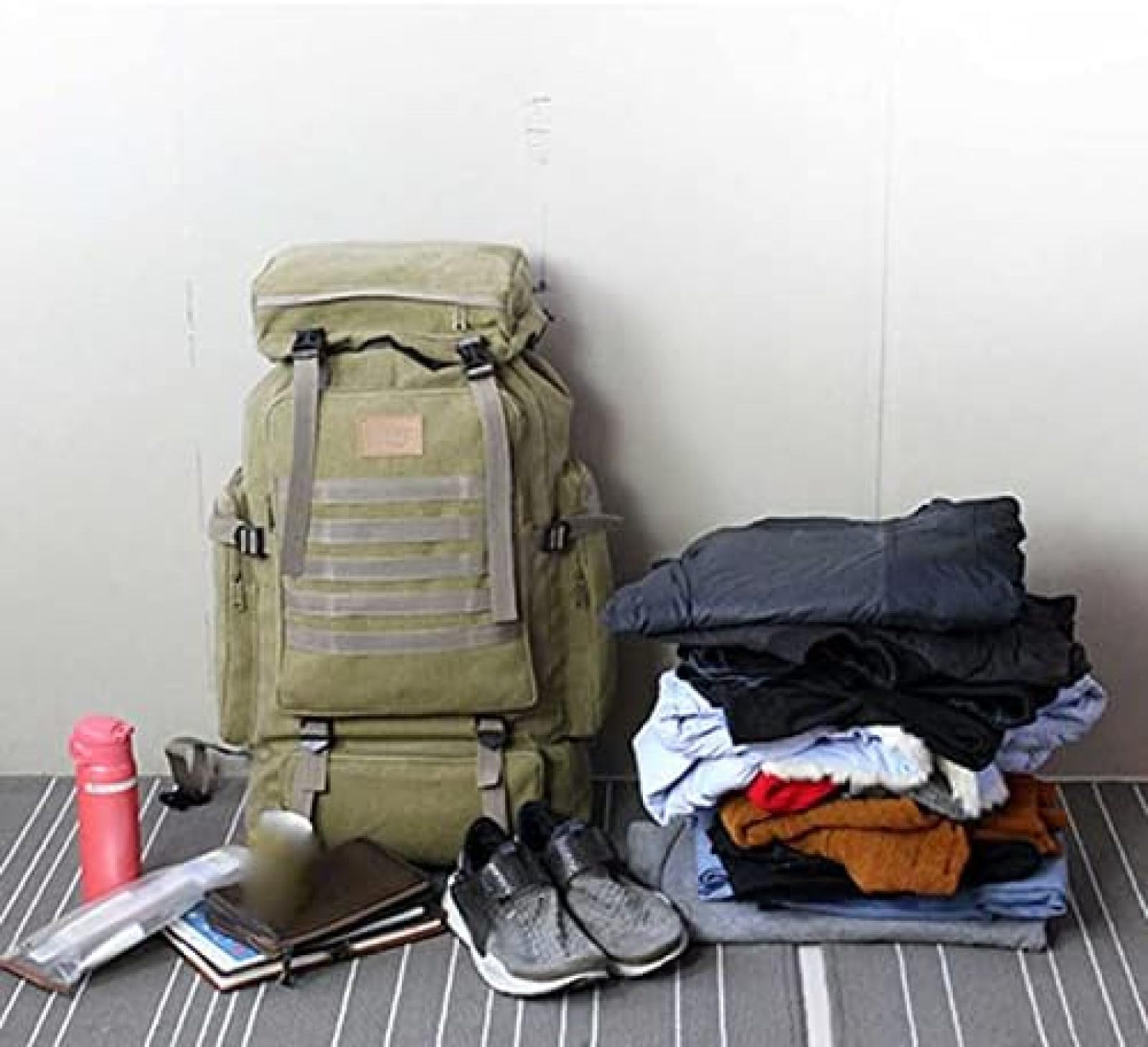 Plecak Zewnętrzny 50 L Duży Plecak Armia Survival Taktyka Wojskowa - Wodoodporny, Piesze Wycieczki Kemping Kolarstwo Podróże Na Zewnątrz Dla Mężczyźni Kobiety Kemping/Wędkarstwo/Piesze Wyciecz