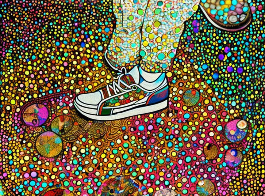 Toile Cosmic Sneaker poster de 58x90 cm idéal pour décorer un salon de style streetwear