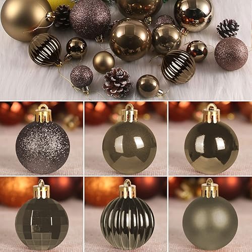 Vista 309 de 18 esferas medianas decorativas navideñas para árbol de Navidad, inastillables, para colgar, color púrpura, 2.5 pulgadas, paquete de 18