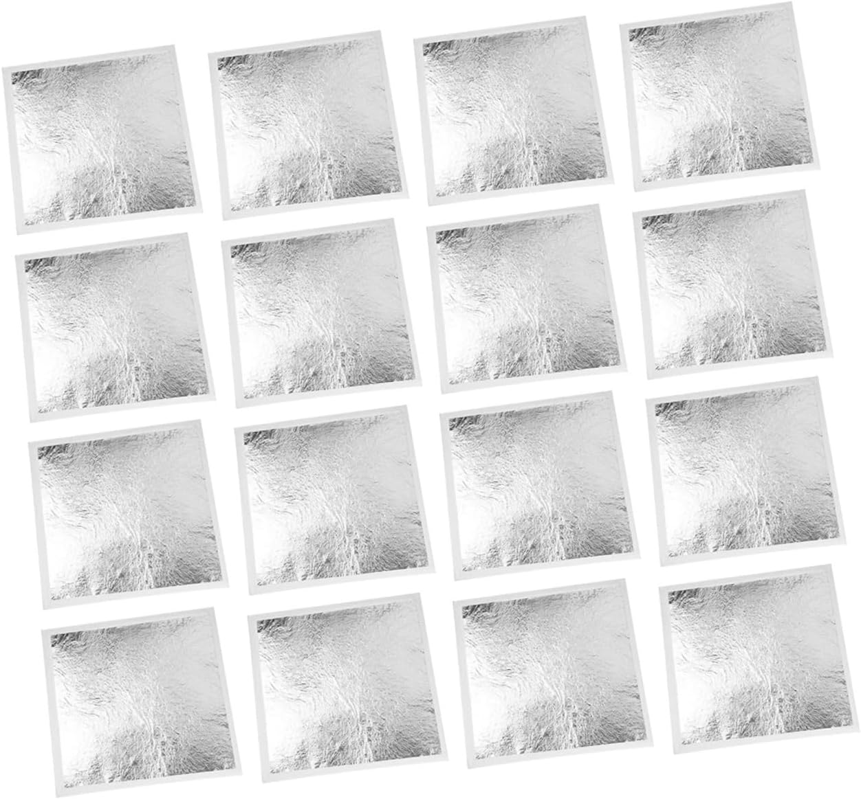 HAPINARY 200pcs Silver Gilding Foils for Art Crafts Durable Imitation Leaves for Decoration for Gilding Statues Furniture and Scrapbooking Projects