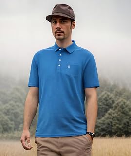 Men's Golf Polo Shirt Short Sleeve Comfort Fit Sports Casual Top