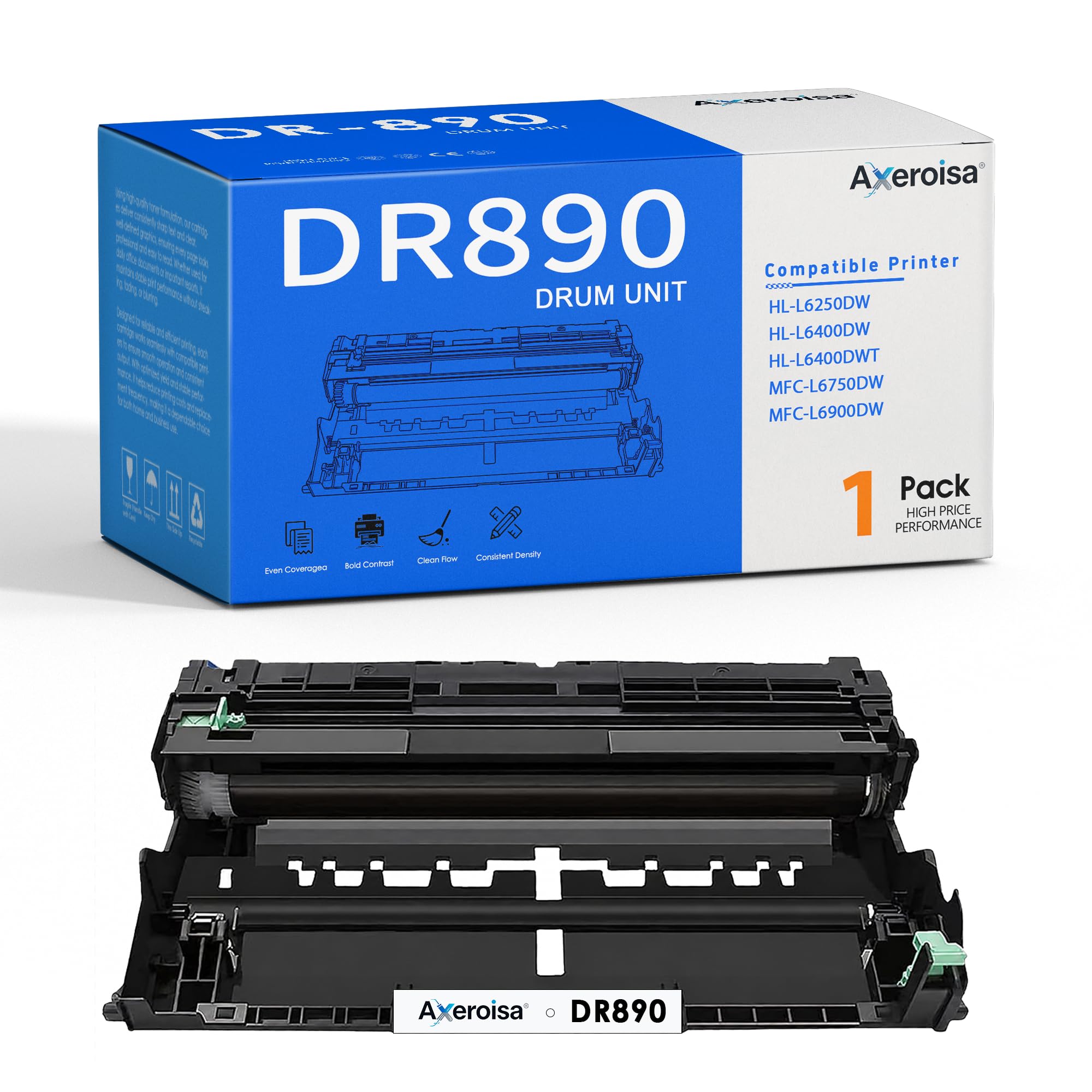DR890 - Unidad de tambor de repuesto para HL-L6250DW MFC-L6900DW, 1 paquete