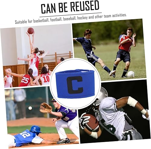 Miniatura 15 de BESPORTBLE 3 unids Capitán Brazalete Mangas Brazo Fútbol Pulseras Elásticas Pulseras Ajustable Fútbol Accesorios C