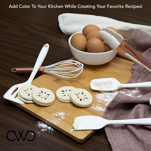 Miniatura 42 de COOK WITH COLOR Utensilios de cocina de silicona, juego de utensilios de cocina de silicona fáciles de limpiar, utensilios de cocina para utensilios