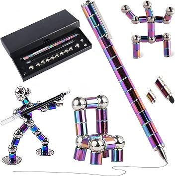 Toy Pen, Decompression Magnetic Metal Pen, Multifunctional Writing Magnet Ballpoint Pen for Kids or Friends