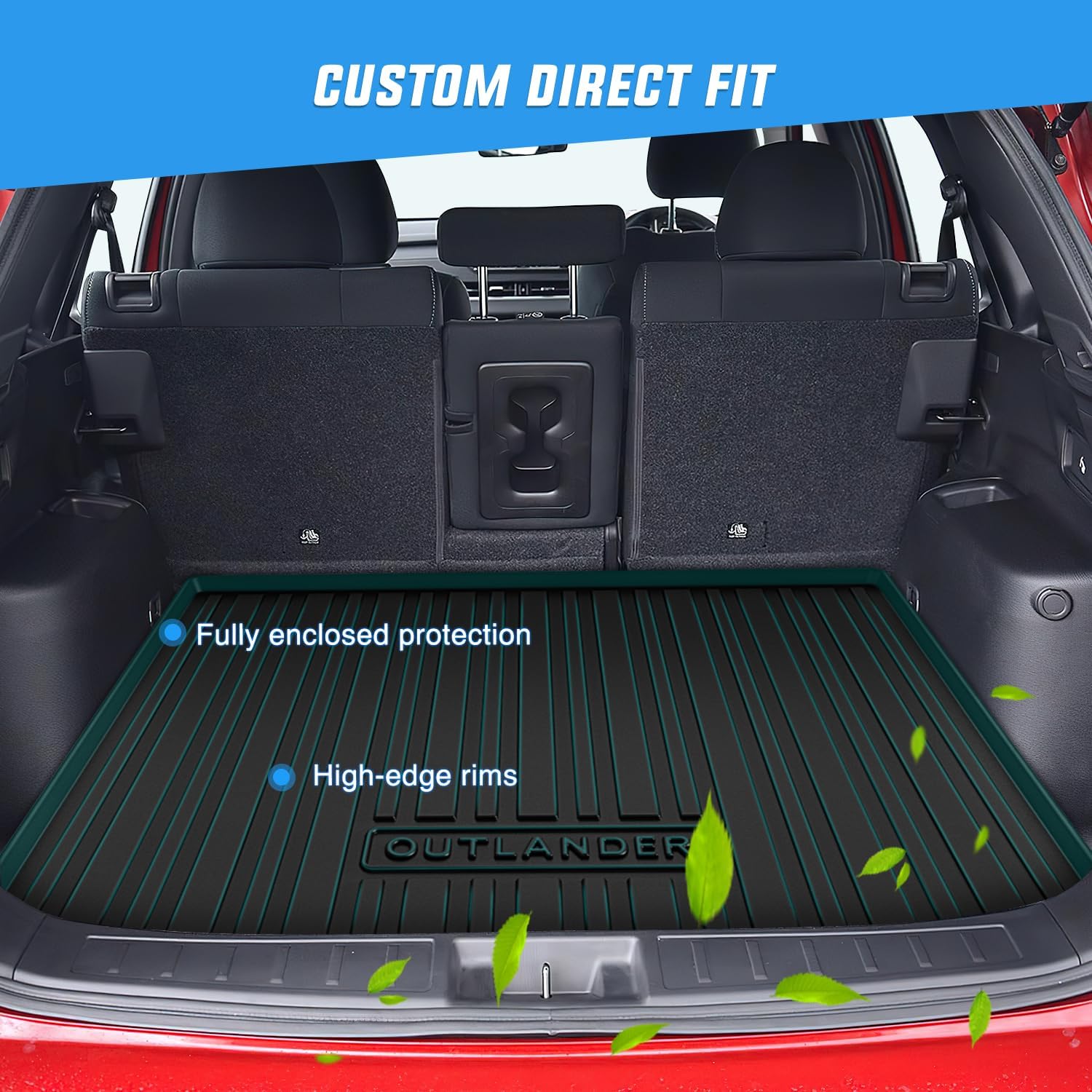 Nilight Cargo Mats for Mitsubishi Outlander 2022 2023 2024 2025 (Not for PHEV or Sport Models),All Weather Protection Heavy Duty Cargo Liners - Image 2