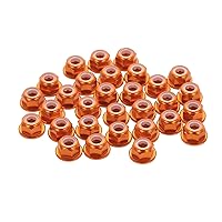 Vista 24 de MECCANIXITY 30 piezas de tuercas de bloqueo de aleación de aluminio M3 con paso de 0.5 mm, tuercas hexagonales con brida de nylon con rosca serrada
