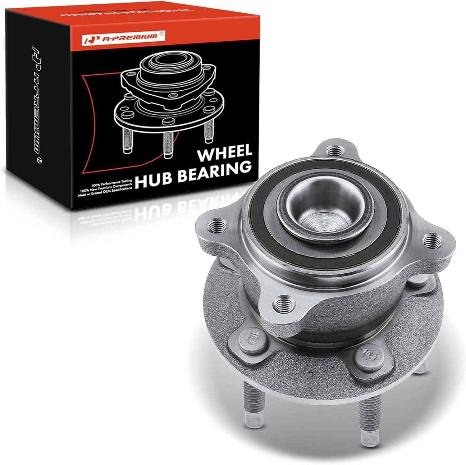 A-Premium Rear Wheel Bearing and Hub Assembly with 5-Lug Compatible with Chevrolet Cruze 2011-2012