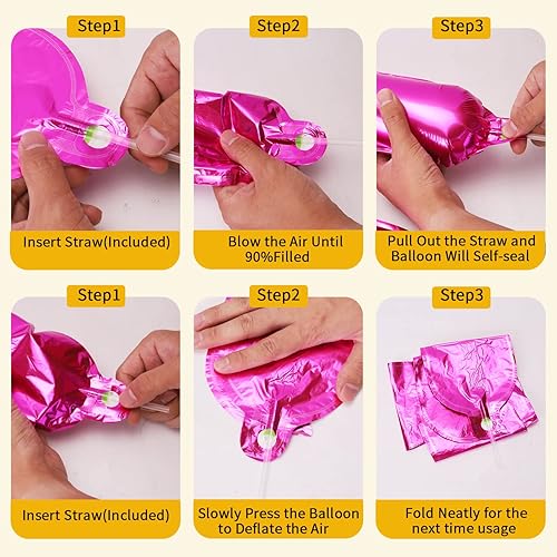 Miniatura 6 de Cartel de feliz cumpleaños, letras de aluminio de Mylar de 16 pulgadas, globos de letras de globos de feliz cumpleaños, reutilizables, material