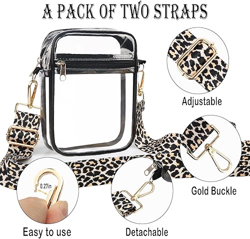 Miniatura 10 de WEDDINGHELPER Bolso cruzado transparente, correa ajustable aprobada para estadios para conciertos, eventos deportivos