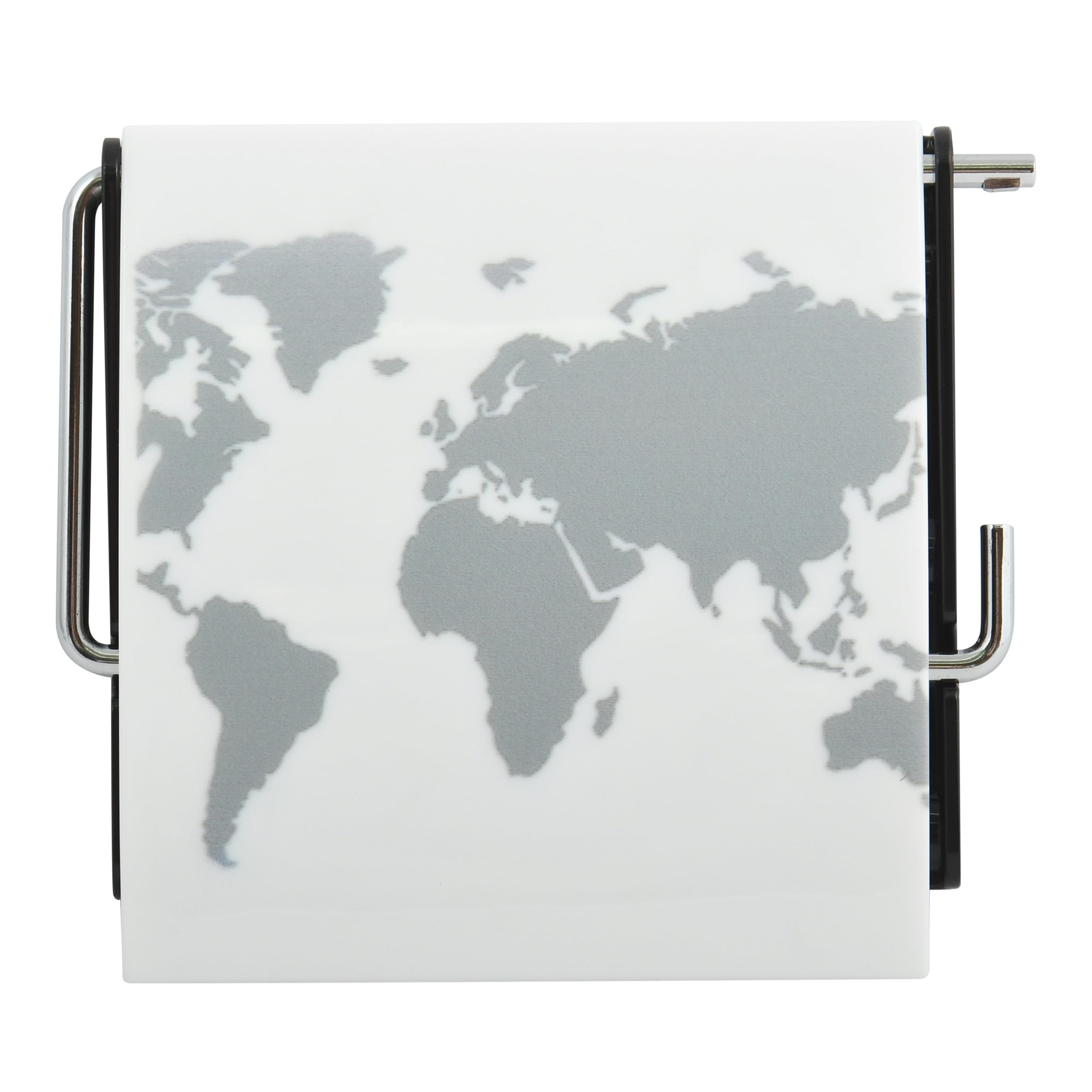 MSV The World Polystyrene Toilet Roll Holder, Multi-Colour, 30 x 20 x 15 cm, Grey