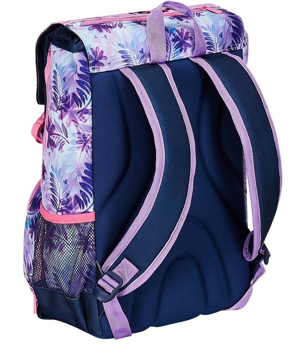Seven Zaino Scuola Estensibile DISNEY - LILO & STITCH 2CUTE, Azzurro Rosa - Doppio Scomparto Sdoppiabile Tramite Zip e Con Tasca Porta Borraccia, Bambina