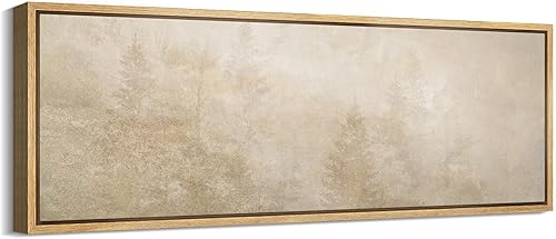 Miniatura 41 de MUDECOR Lienzo enmarcado extra grande para pared, tonos neutros suaves, naturaleza, vida silvestre, antiguo, retro, bellas ilustraciones,