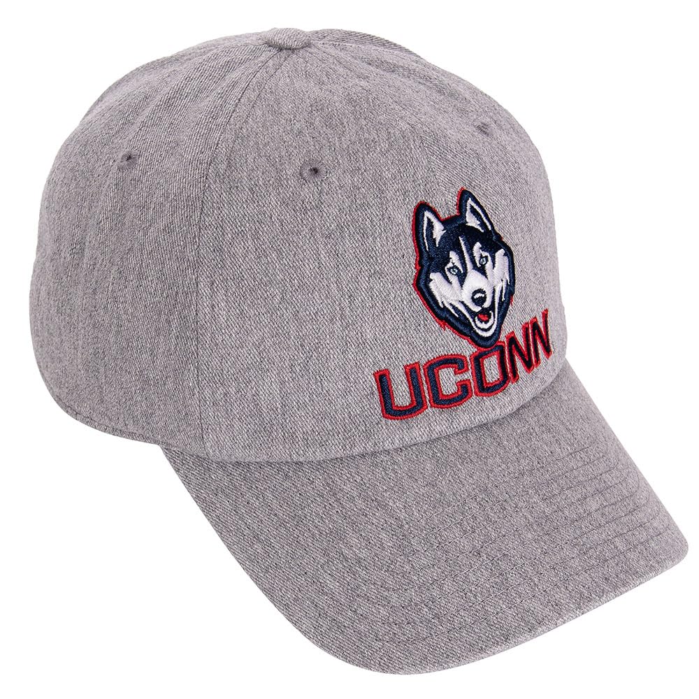 Desert Cactus Unisex Grey University Of Connecticut Uconn Baseball Hat Huskies Brimmed Embroidered Hats Cap Adjustable Cloth Strap Adult, One Size