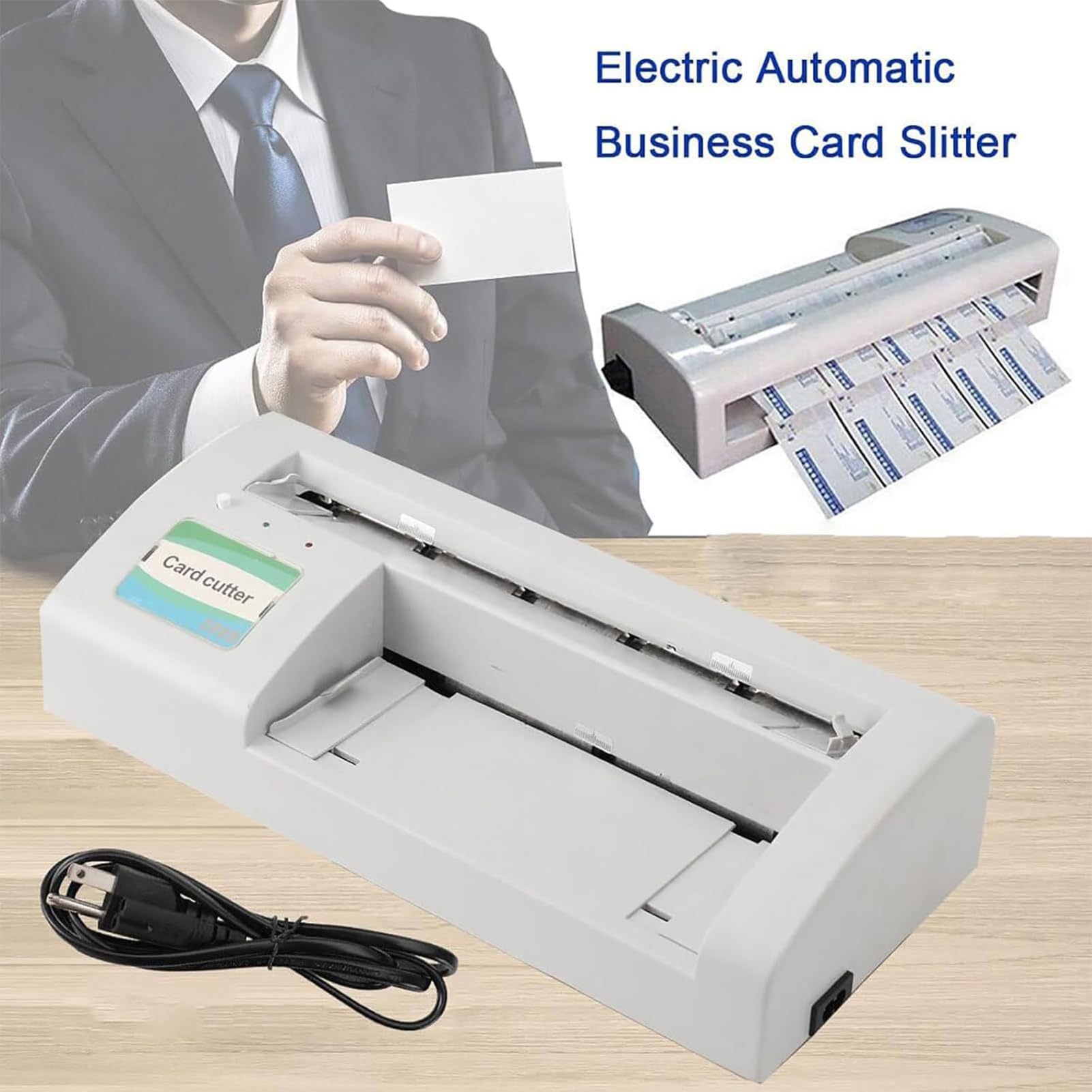 Automatischer Visitenkartenschneider, A4 / 297mm Kartenschneider, 30 Karten/min, ±0.5mm Genauigkeit, Smart Name Card Slitter Maschine Für Büros, Druckereien & Copy Center