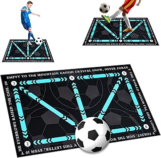 Pipihome Football Training Mat XL 90x60cm, Football Gifts for Boys, Footballs Training Equipment for Kids, Footballs accessories, Football Skills Mat, Football Gifts for Boys, Kids,Girls & Him
