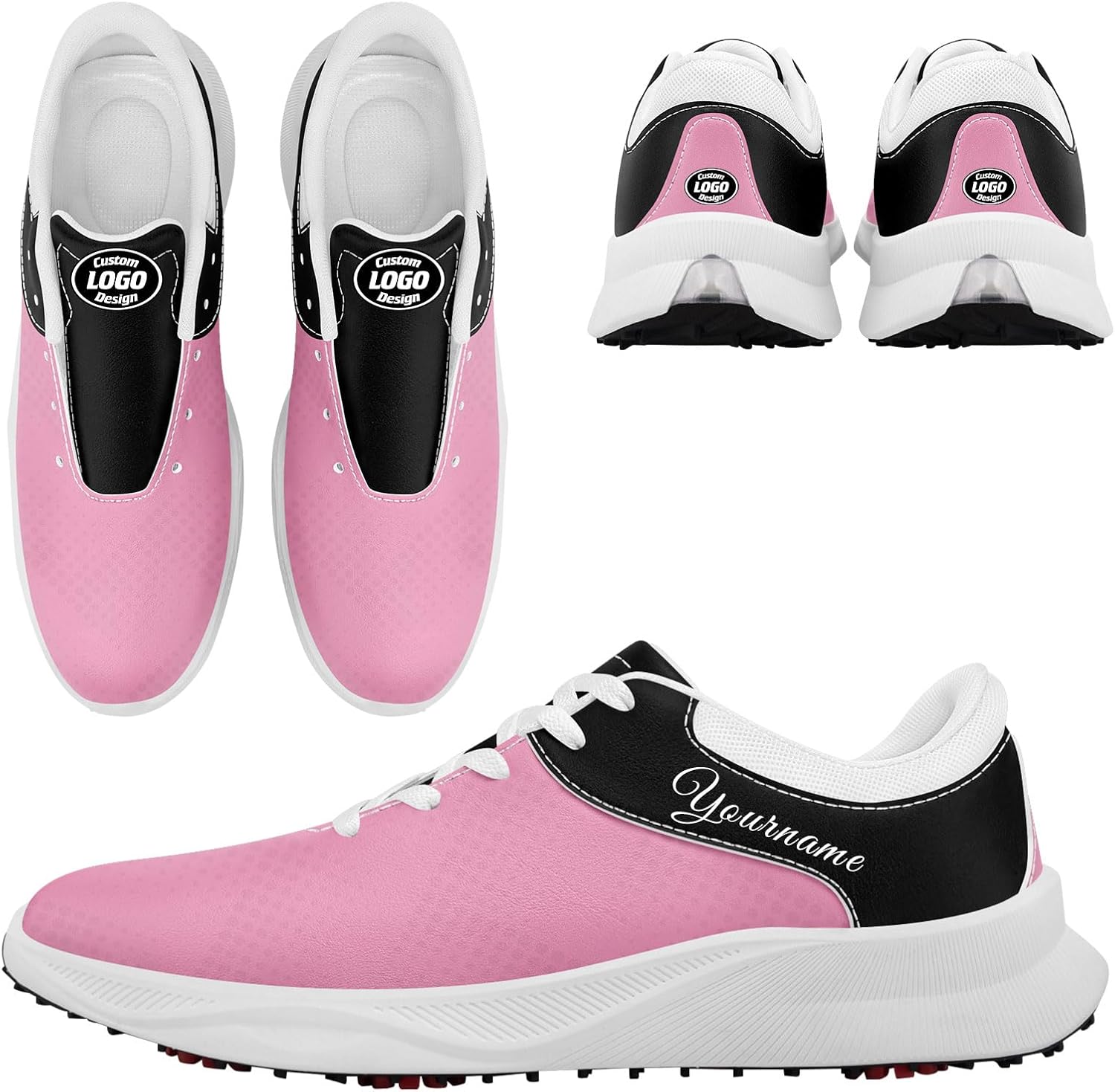Custom Spikeless Golf Shoes for Men Women, Lightweight Breathable Golf Sneakers with Air-Outer, Customized for Teams