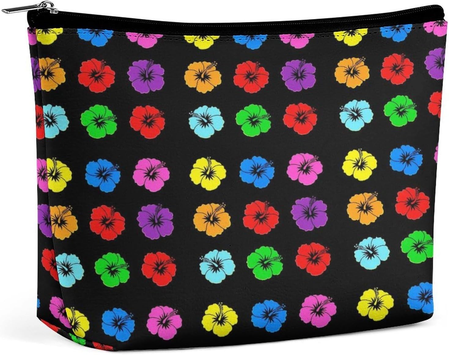 Cute Hawaiian Flower Hibiscus Makeup Organizer Bag for Women Men