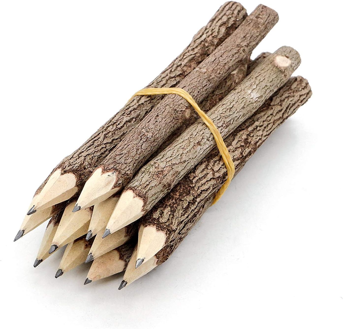 Graphite Wooden Tree Rustic Twig Pencils Unique Birch of 12 Camping Lumberjack Party Novelty Gift