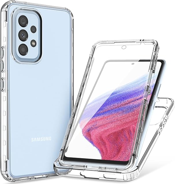 Case for Samsung Galaxy A53 5G: Soft TPU Silicone Cover with Bumper 360 Shockproof Anti-Scratch Case Anti-Shock Protective Shell Clear