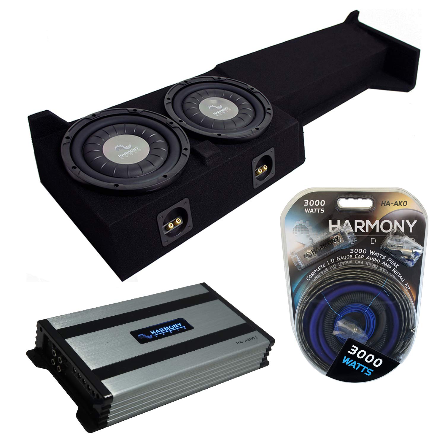 Harmony Audio Compatible with 2005-UP Nissan Frontier Crew Truck Harmony Bundle F104 Dual 10