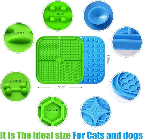 Miniatura 2 de Alfombrilla para lamer de forma lenta para perros y gatos, almohadilla prémium para lamer con ventosas para aliviar la ansiedad del perro, cuencos