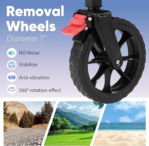 Miniatura 4 de Sekey - Carro plegable y colapsable con capacidad de peso de 150 kg, carrito de jardín plegable de uso intensivo con ruedas grandes para todas las