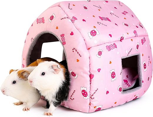 ONEJU Guinea Pig House, Guinea Pig Bed, Guinea Pig Hideout, Rabbit Bed, Bunny House, Guinea Pig House for Guinea Pig, Bunny, Chinchilla, Ferret, Rabbit and Other Small Pets,…