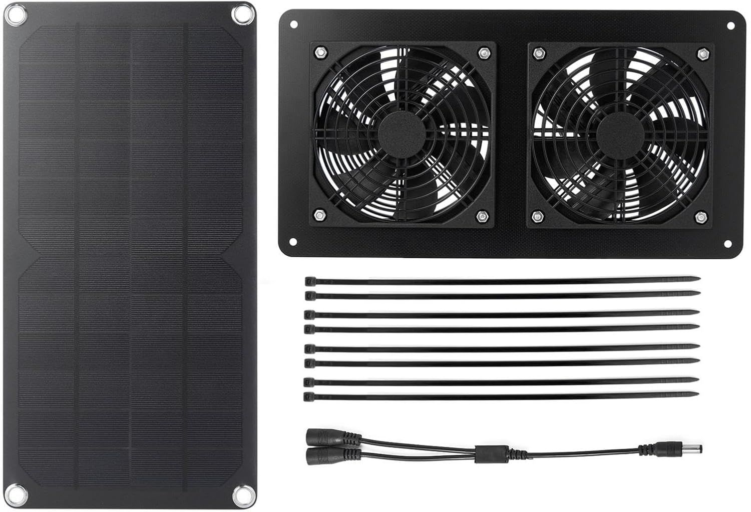 Greenhouse Fans and Vents – 10W 12V Solar Attic Ventilator Fan, Compact Solar Powered Exhaust Unit | Waterproof Outdoor Cooling Fan with Strong Airflow Feature for Greenhouses Summer Heat Relief