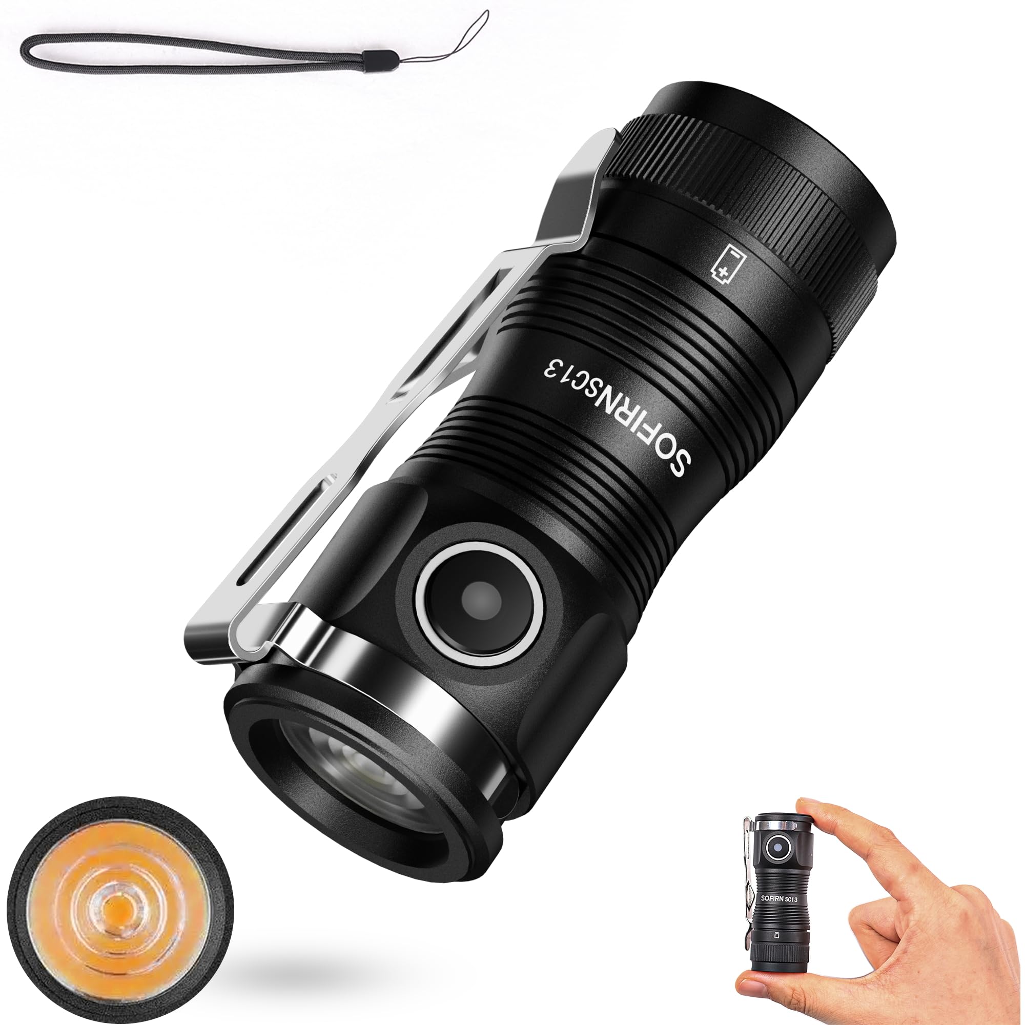 Sofirn SC13 519A, Small Torch, 5k Colour Temperature, Colour Restoration, 1100 LM, 150M