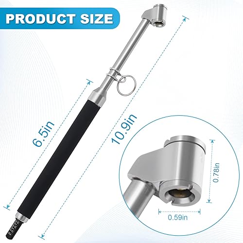 Miniatura 6 de WNCGC Medidor de presión de neumáticos de 10-150 PSI, calibre de aire resistente, presión de neumáticos con escala de aluminio de dos lados,