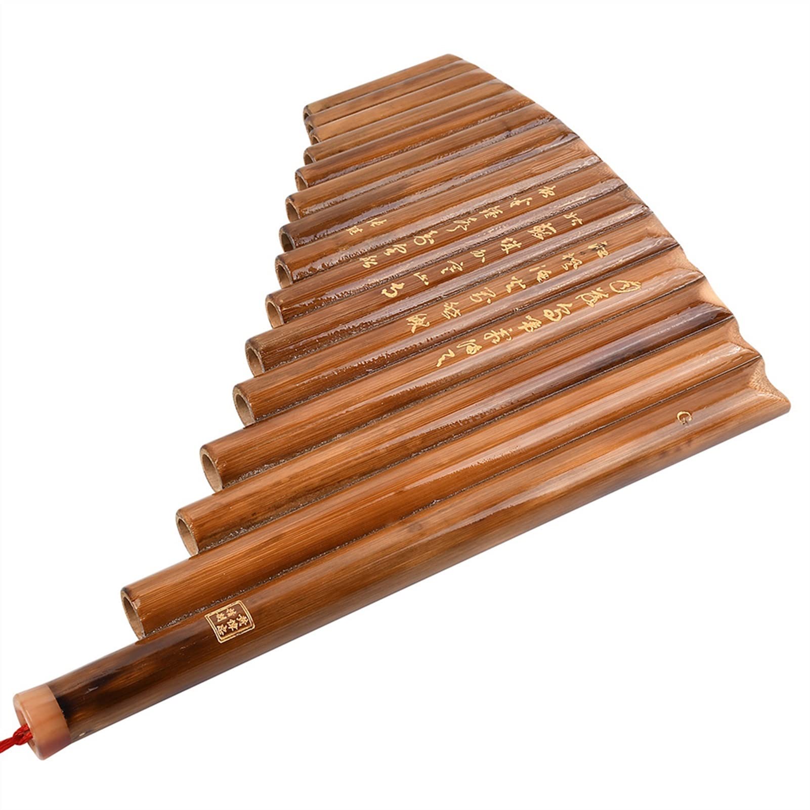 Flûte Pan Instrument à Vent Pan Flute 15 Pipes Instrument À Vent en Bambou Naturel G Key Flûte De Pan