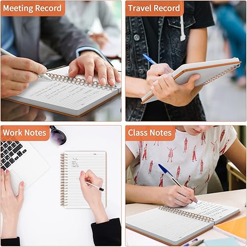 Miniatura 7 de Forvencer - Cuaderno espiral rayado con 300 páginas numeradas, cuaderno grueso B5 rayado para escribir con papel de 100GSM, cuadernos de tapa dura