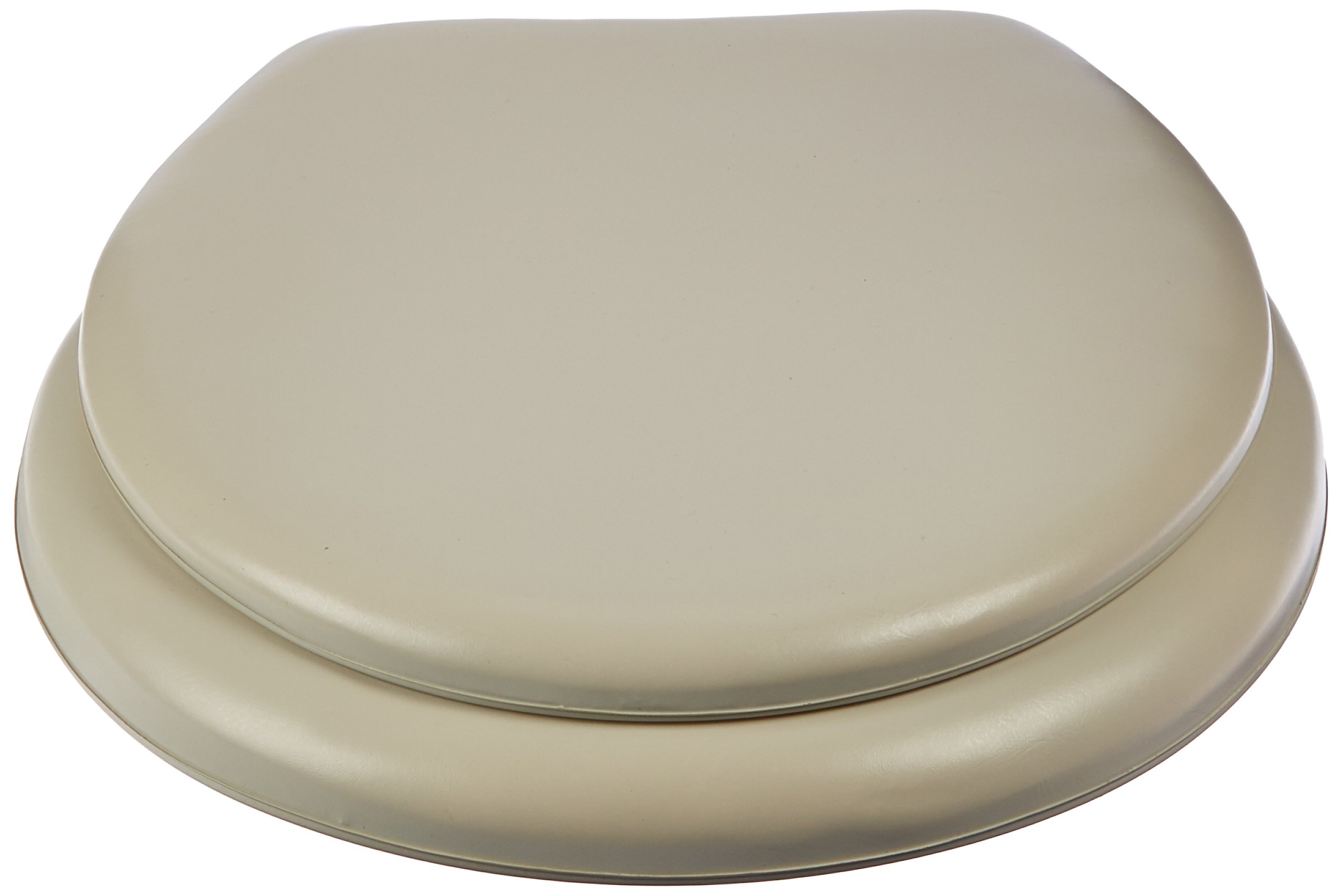 PlumbTech 241-04 Slow Close Round Toilet Seat with Adjustable Hinge, Cotton White