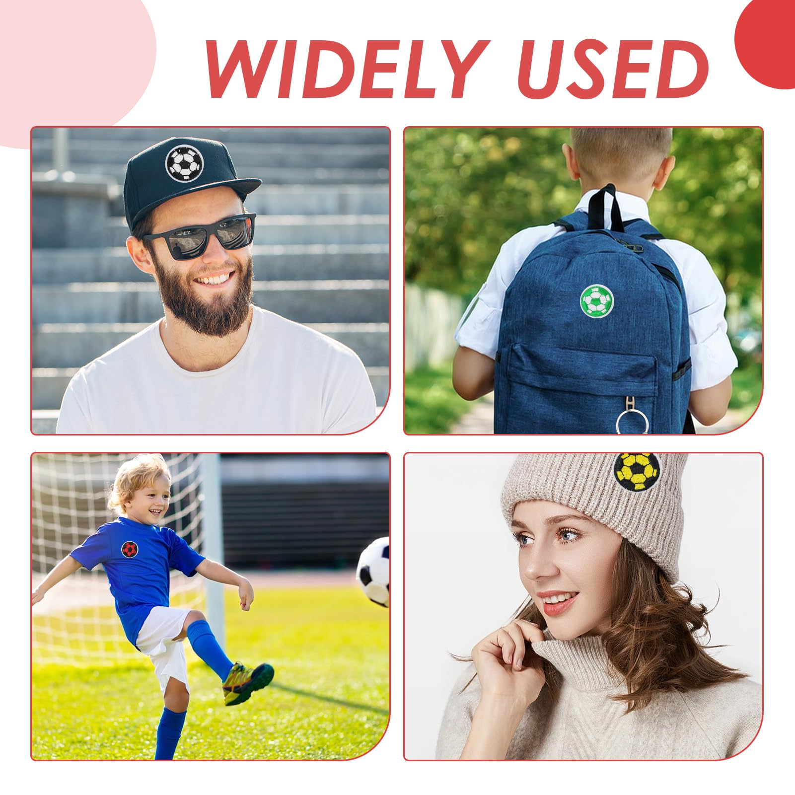 Xrten 12 Écussons De Football En Coton, Écussons De Football