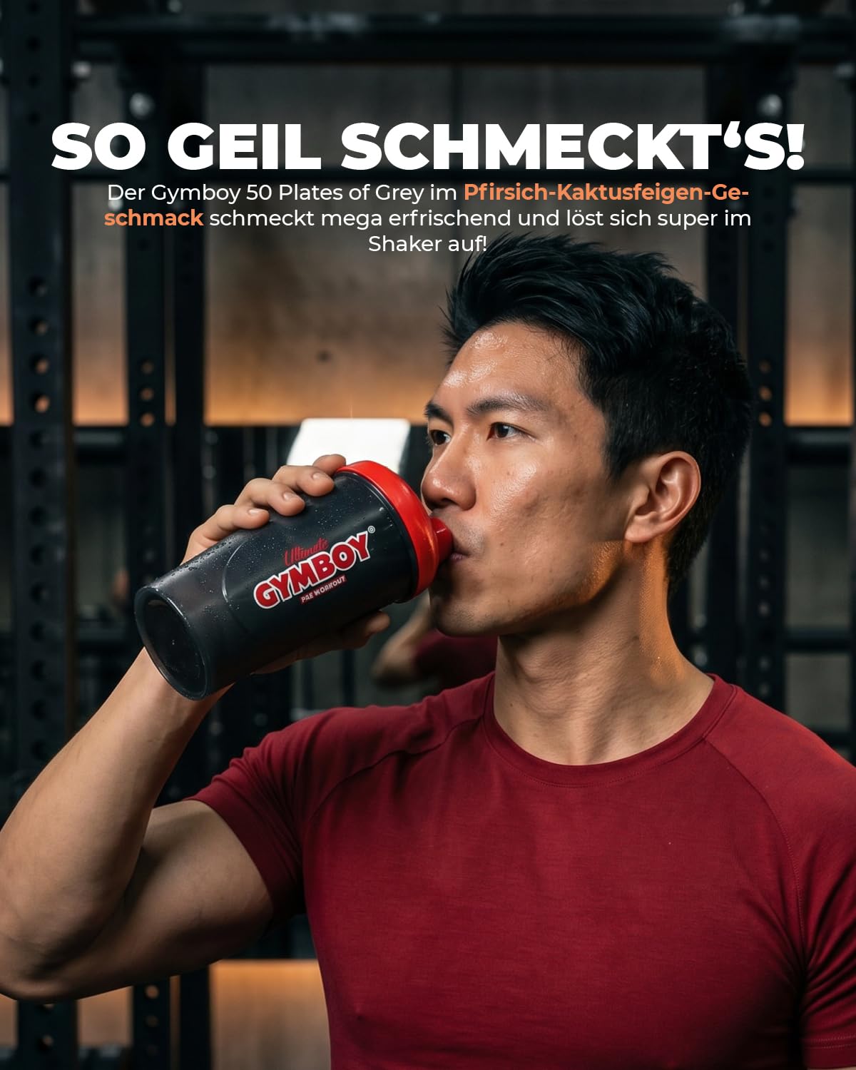 50 Plates of Grey Edition – Pre-Workout Drink – 5.000mg L-Citrullin Malat + 4.000mg Arginin AKG – 200mg Koffein – Mit NEWCAFF & OXYSTORM – Vegan – 500g (25 Portionen) (Pfirsich-Kaktusfeige)