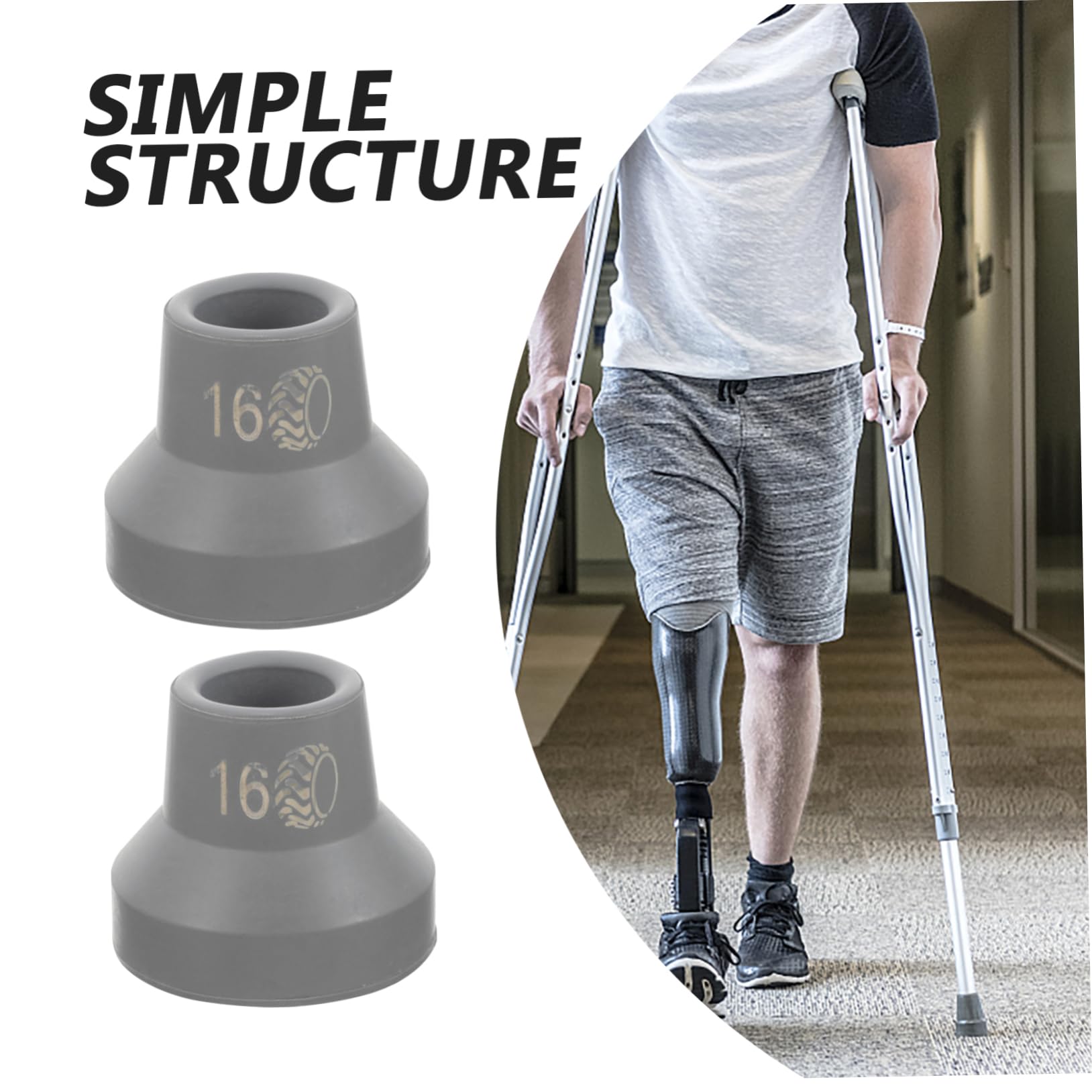 20pezzi Coperture Antiscivolo Per Bastoni Tappi Per Bastoni Gomma Antiscivolo Accessori Per Per Maggiore Stabilità e Sicurezza