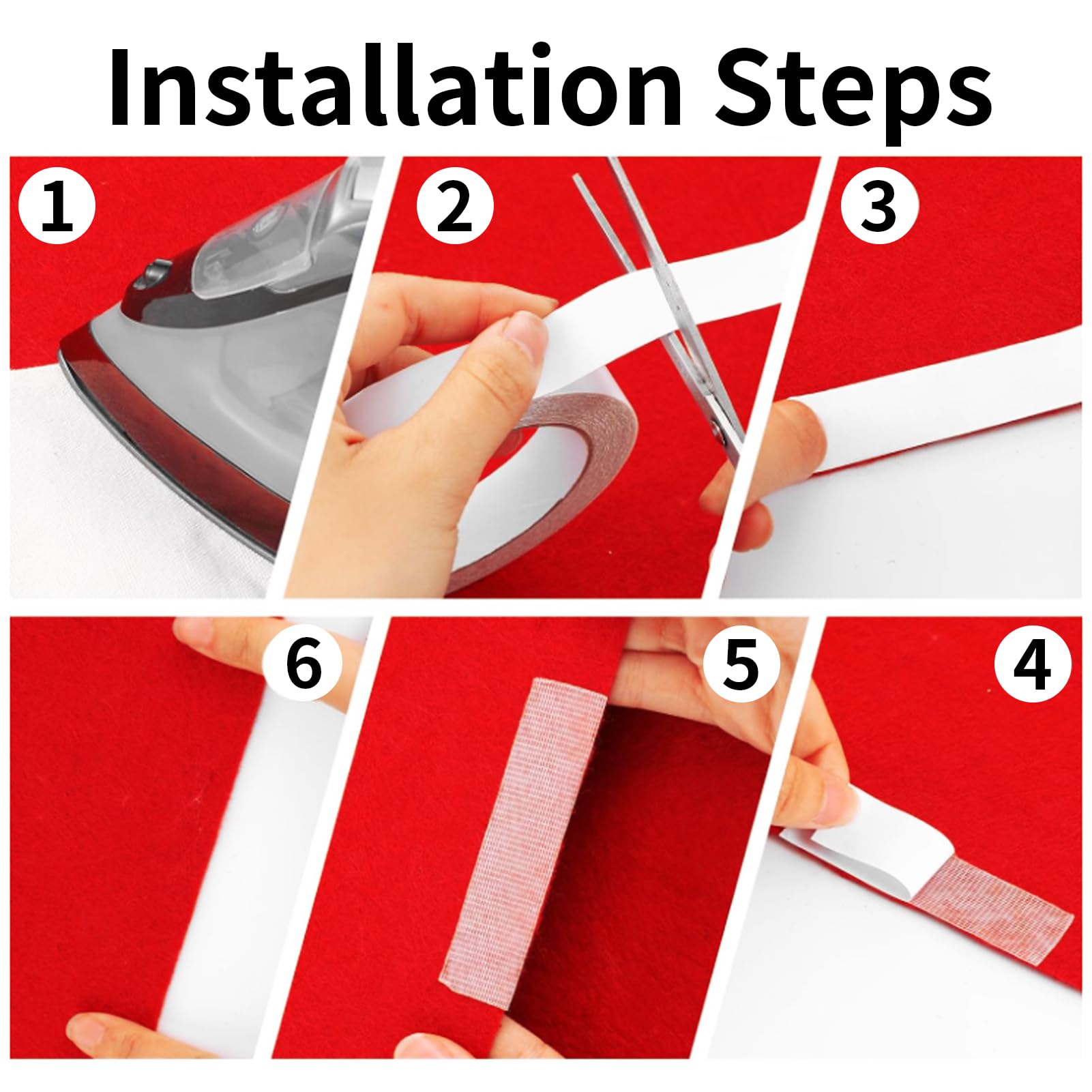 SK Studio Tapis de Passage Épaisseur 1 Bande pour Mariage Noël Thanksgiving Plein Air Fête Mariage Rouge 1 x 3 m