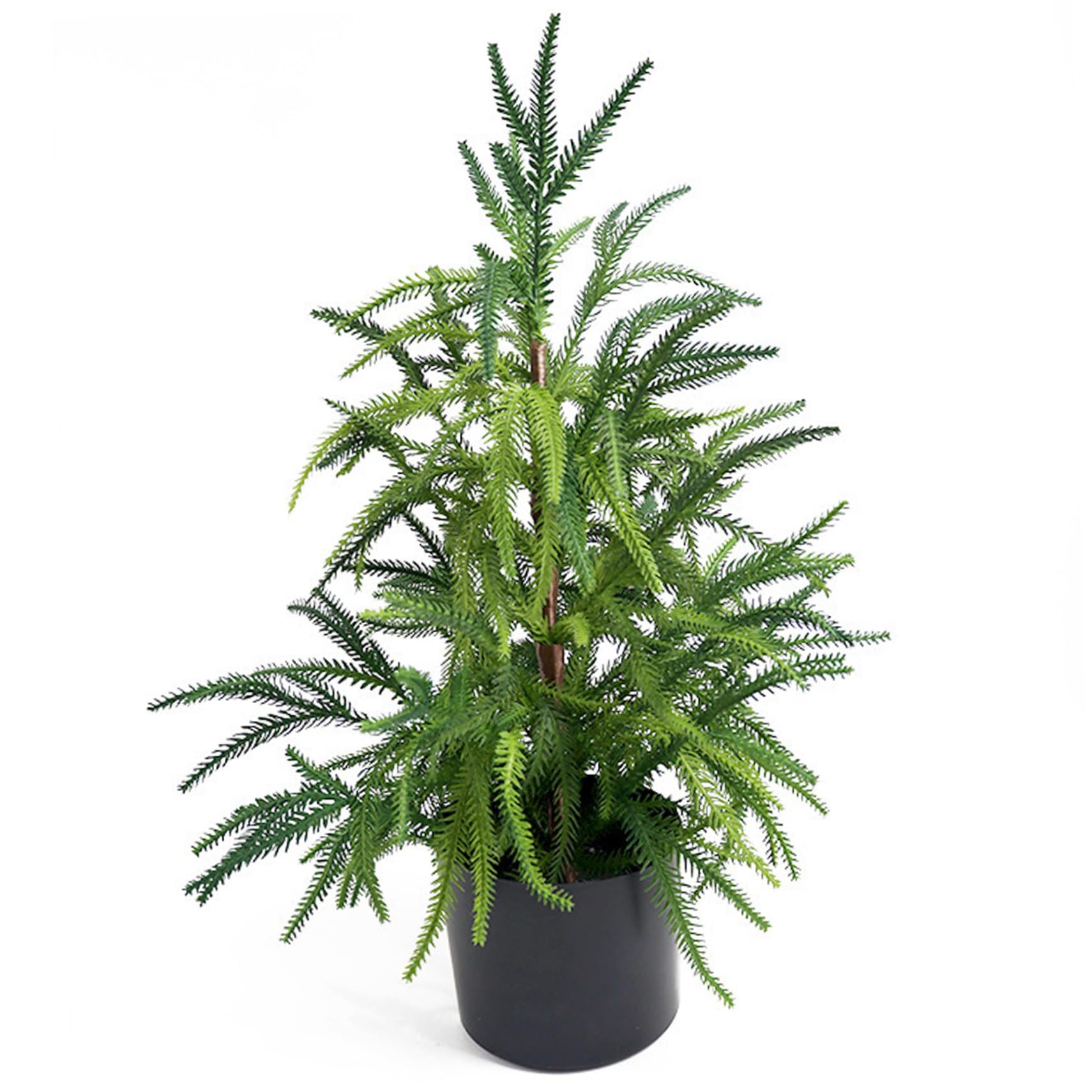 Pin de Norfolk artificiel arbre de Noël en plastique avec pot herbe de fêtes