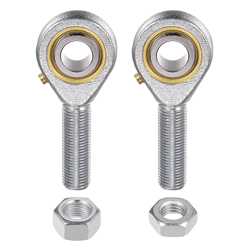uxcell POSB8 Juego de rodamientos de extremo de varilla macho de 1/2 pulgada - 2 piezas de extremos de varilla de rosca izquierda y derecha