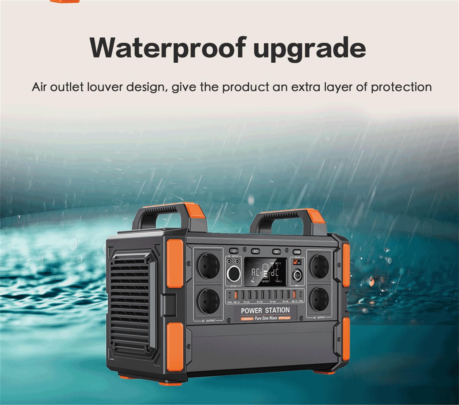Centrale électrique Portable 1000 W, Batterie 1048 Wh, générateur Solaire, Stockage d'énergie Mobile pour Camping-Car, unité d'alimentation de Secours à Monter soi-même