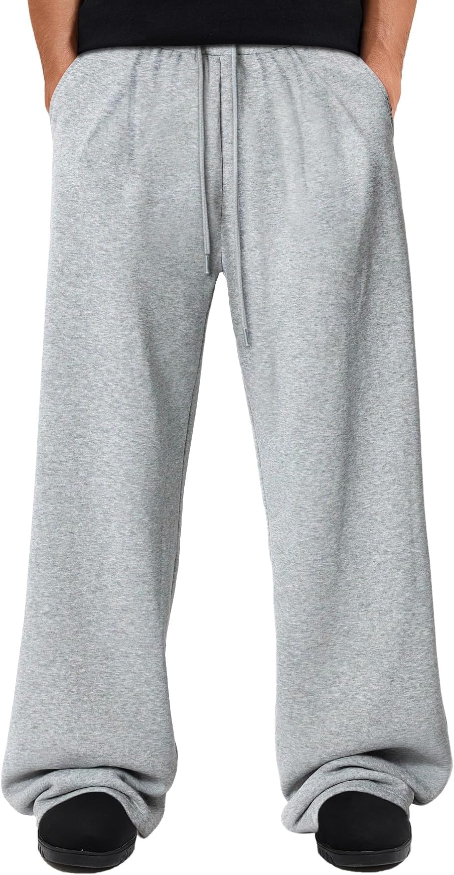 Mens Baggy Sweatpants Wide Leg Lounge Sweat Pants With Pockets