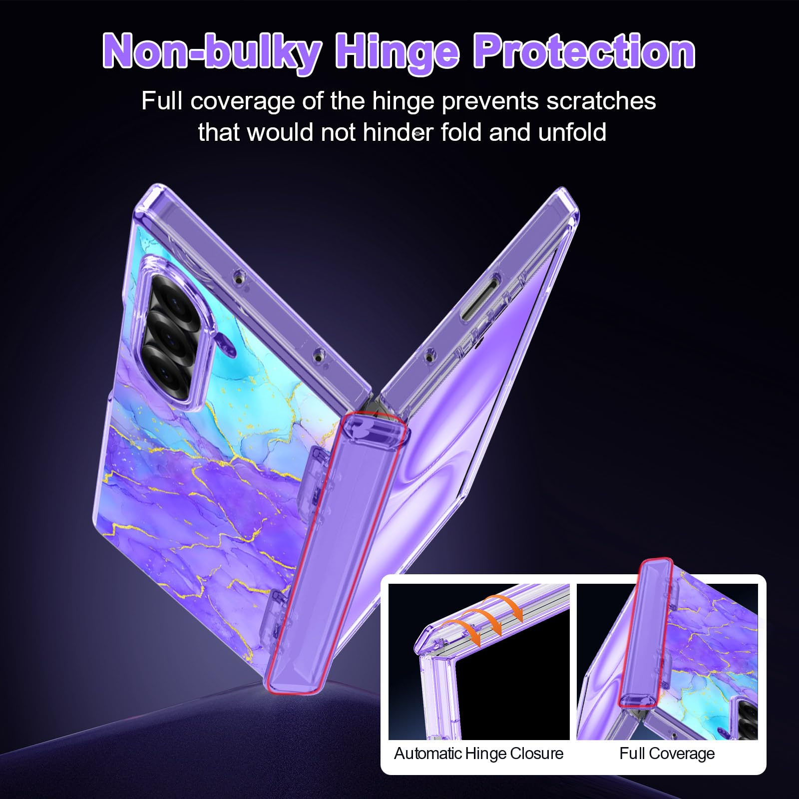 Casetego Custodia magnetica per Galaxy Z Fold 6, compatibile con MagSafe, protezione per lo schermo integrata, protezione per cerniere, sottile, antiurto, da donna, graziosa custodia per Samsung