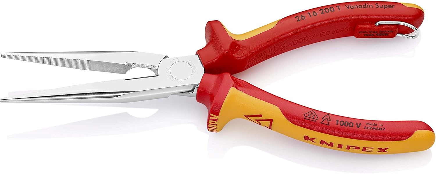 26 16 200 T Stork Beak Pliers with Tether Attachment Pt. Chrome Plated