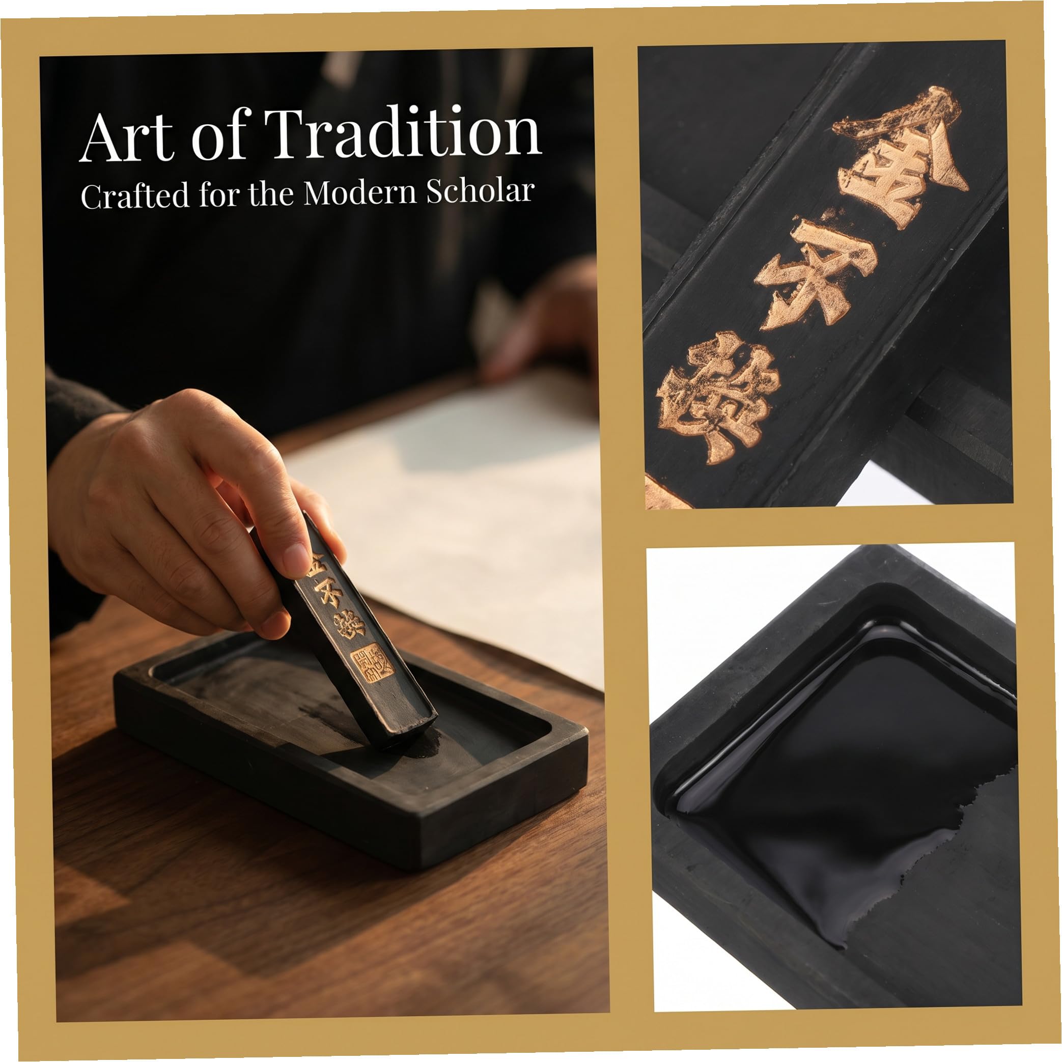 3ensembles Encre Chinoise Traditionnelle De Avec Encre Pour Et Peinture Outil Pratique Pour Étudiants Naturelle