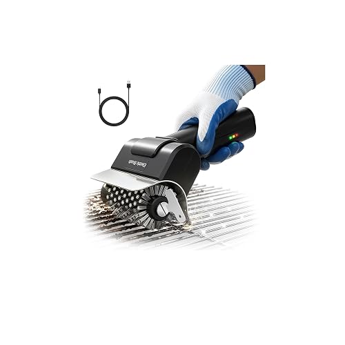 Electric Grill Brush, Rechargeable Electric BBQ Cleaner for Outdoor Grill
