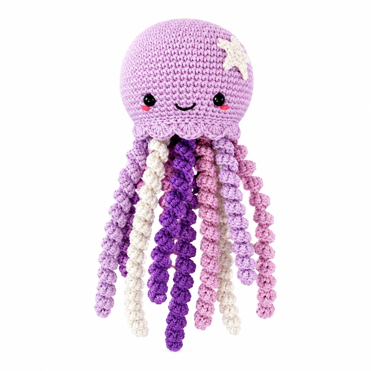 Crochet Octopus for Baby Newborn Child Purple Handmade