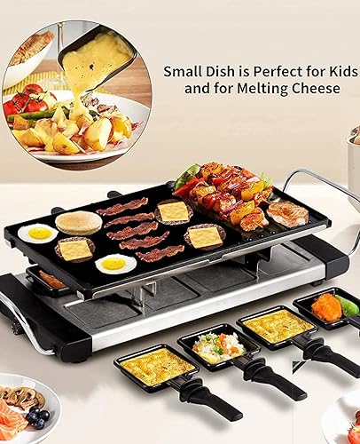 Miniatura 2 de Mesa de barbacoa para interiores con plancha eléctrica y parrilla - con placa de 8 quesos