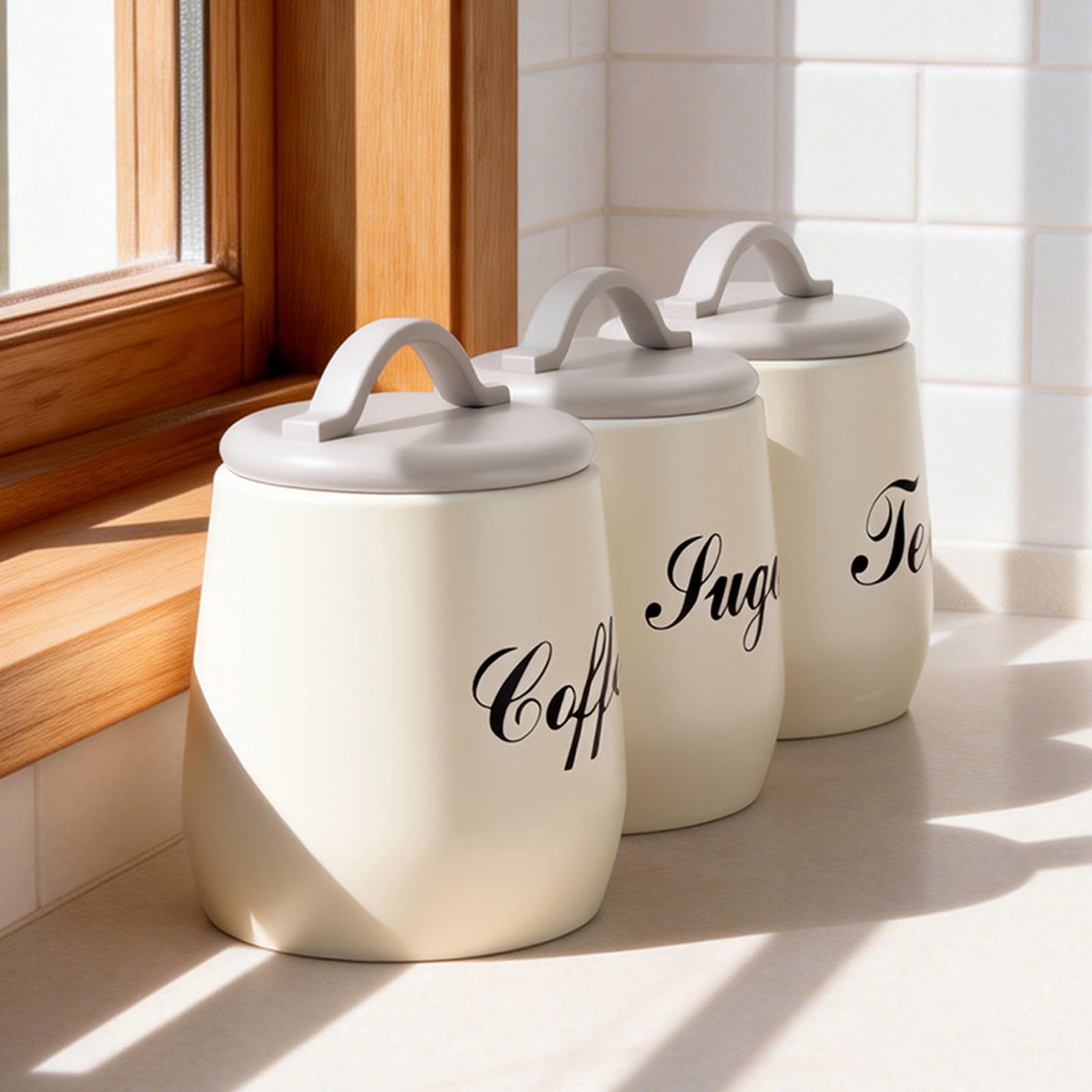 Moderno tarro de almacenamiento de cocina para café y productos secos, prácticos botes para conservar café, té y alimentos secos, tarros de organización de cocina